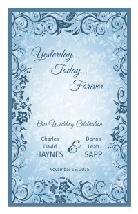 Wedding Program Cover Template 11A - Version 3